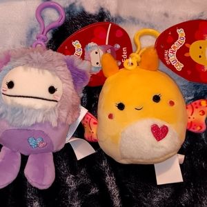NWT Valentines Day Exclusive Squishmallows 3.5" Clip Bundle
